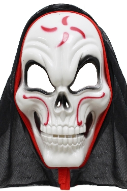 MASCHERA MORTE CON CAPPUCCIO DI HALLOWEEN